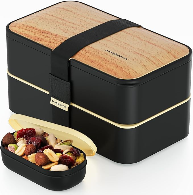 Bentoheaven Premium Bento Box Adult Lunch Box with Compartments for Women & Men, Set of Utensil &... | Amazon (US)
