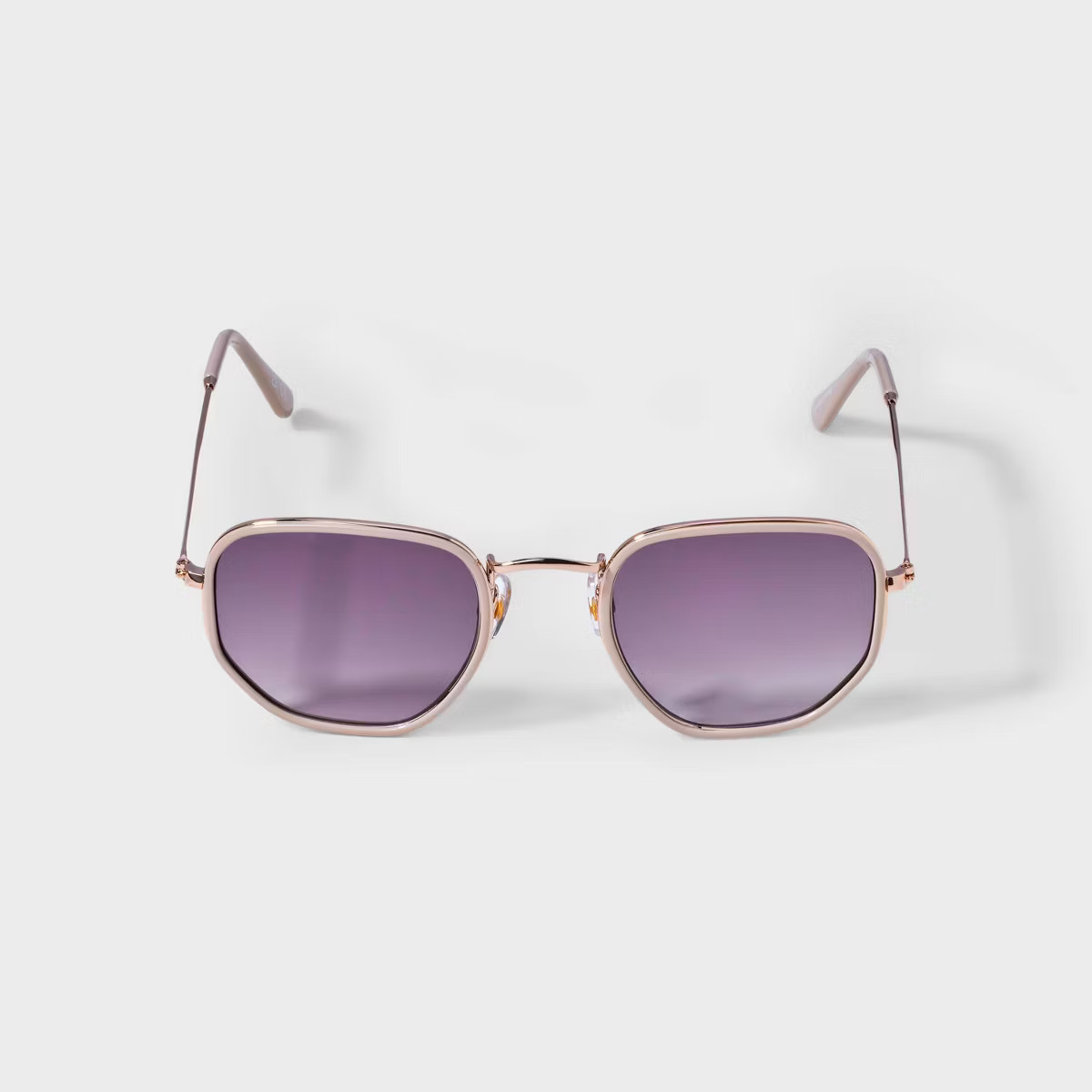 Women's Shiny Combo Round Sunglasses with Gradient Lenses - Universal Thread™ Gold/Ivory: Scrat... | Target