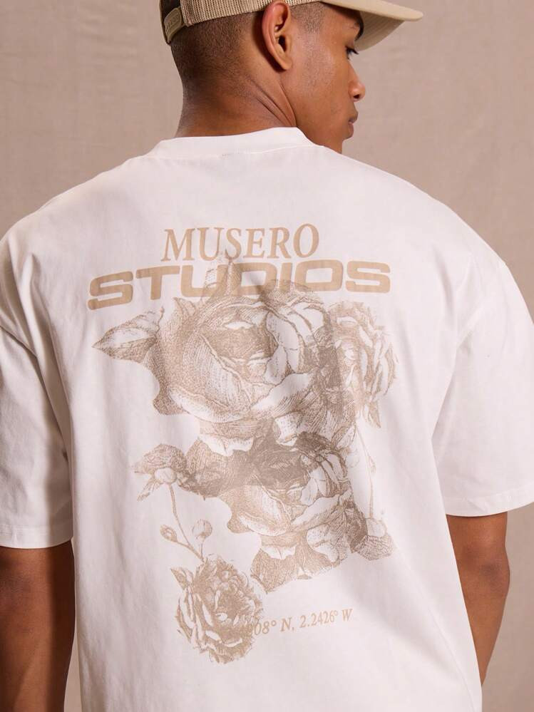 Oversized "Musero Studios" Graphic Print T-Shirt Spring Summer Vacation Easter | SHEIN