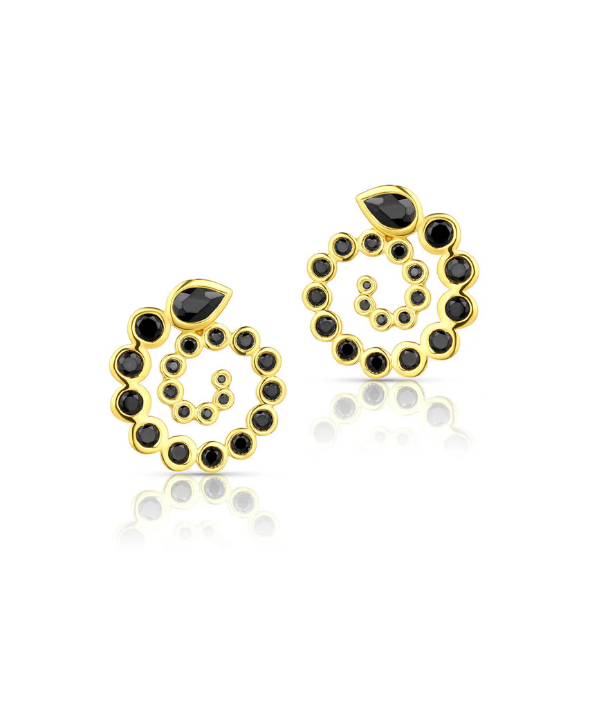 Black Zirconia Snake Earrings | Juler's Row