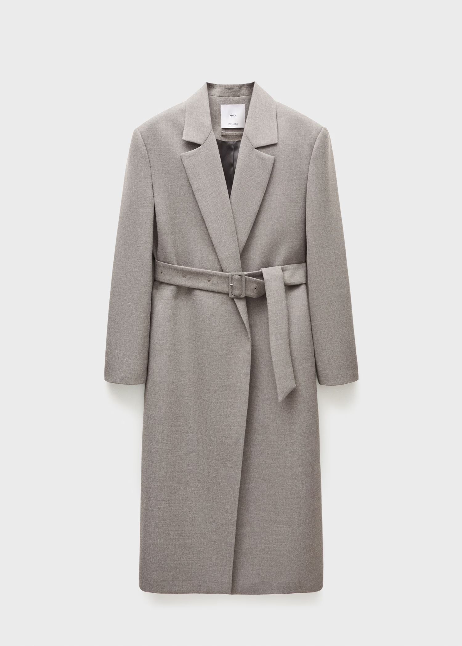 Belted double breasted coat | MANGO (US)