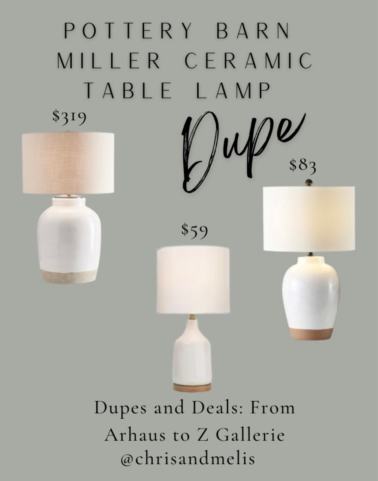 Miller lamp pottery deals barn