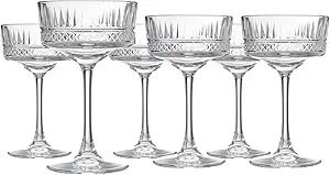 Pasabahce Vintage Coupe Glasses Set Of 6 - Exclusive Champagne, Cocktail, Martini, Wine Glasses -... | Amazon (US)