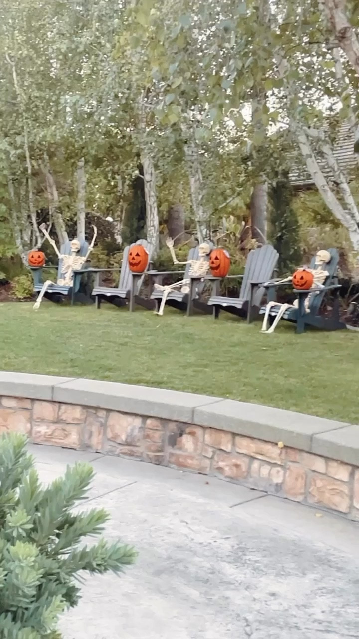 Love this Halloween lawn display! 👏🏻 Now I’m convinced we need a few Adirondack chairs on our front lawn! 

#outdoorfurniture #Halloweendecor

#LTKSeasonal #LTKHalloween #LTKVideo