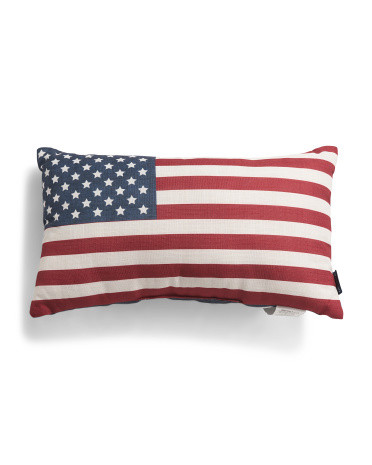 14x24in Vintage American Flag Oblong Pillow | TJ Maxx