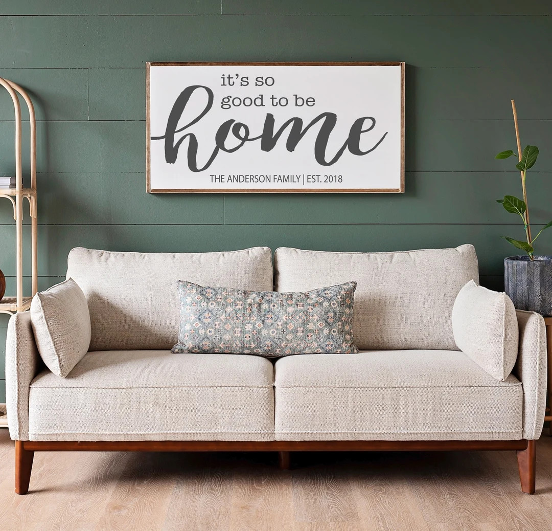 It's so Good to Be Home Sign Housewarming Gift Custom Name Sign Wood Sign It's so Good to Be Home... | Etsy (US)