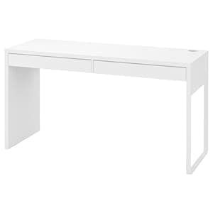 Ikea Wood Micke Long Table Top Workstation Computer Desk (White) | Amazon (US)