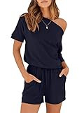 ANRABESS Rompers for Women Summer 2024 Casual Dressy One Piece Tshirt Short Pants Jumpsuit Beach ... | Amazon (US)