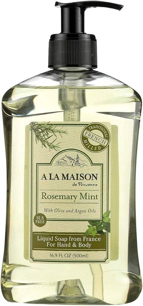 A LA MAISON Rosemary Mint Liquid Hand Soap - Triple French Milled Natural Moisturizing Soap (16.9... | Amazon (US)