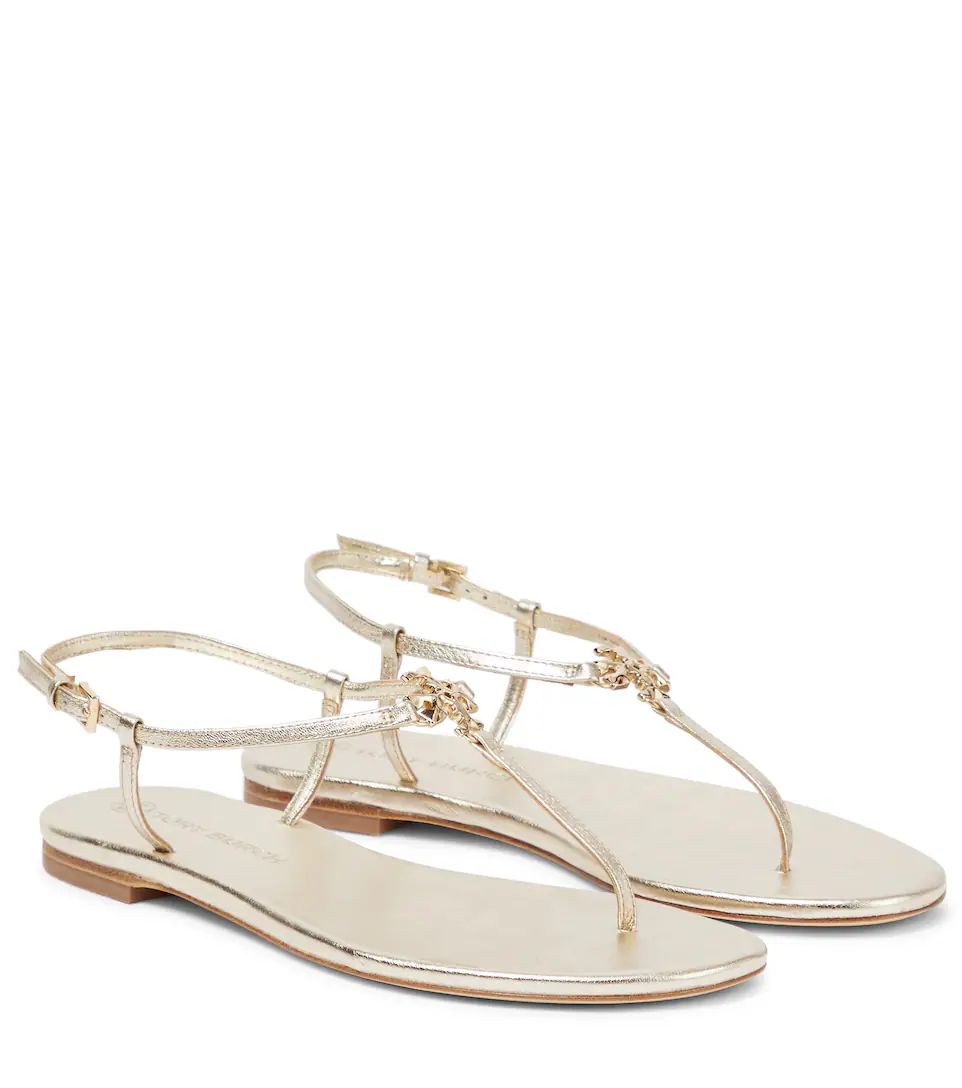 Capri metallic leather thong sandals | Mytheresa (US/CA)