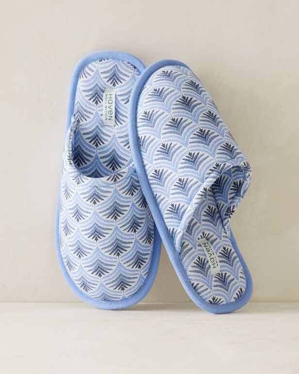Fern Scallop Spa Slippers | Haven Well Within