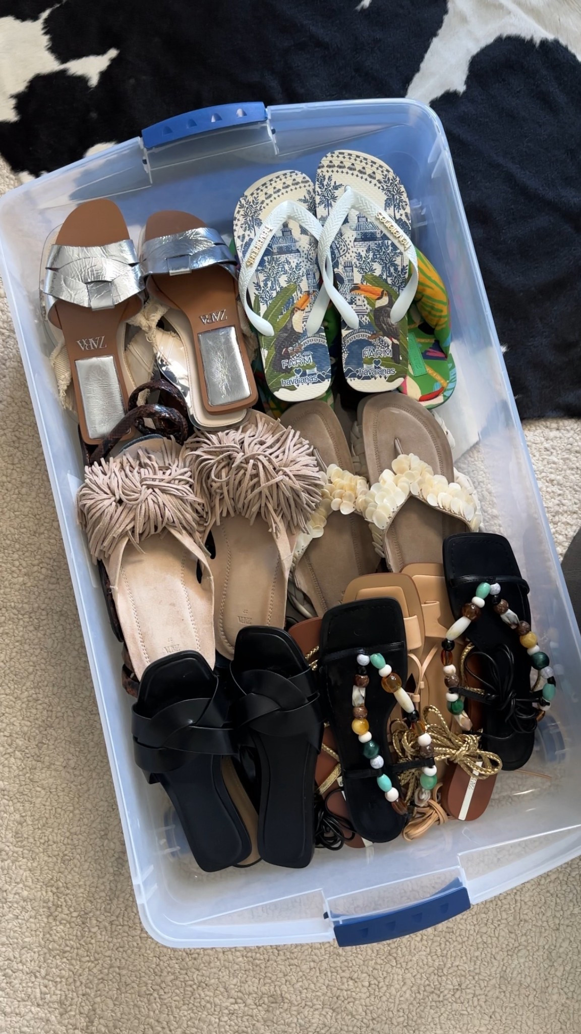 Today is the last day of summer and I’ve started packing away sandals. A simple way to save closet space is using a storage container that slides under your bed. It works just as well for sweaters, jeans, and other seasonal items to keep everything organized.

#LTKHome