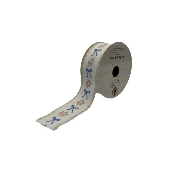 Bow and Flower Easter Ribbon, Pink and Blue, 18', by My Texas House | Walmart (US)