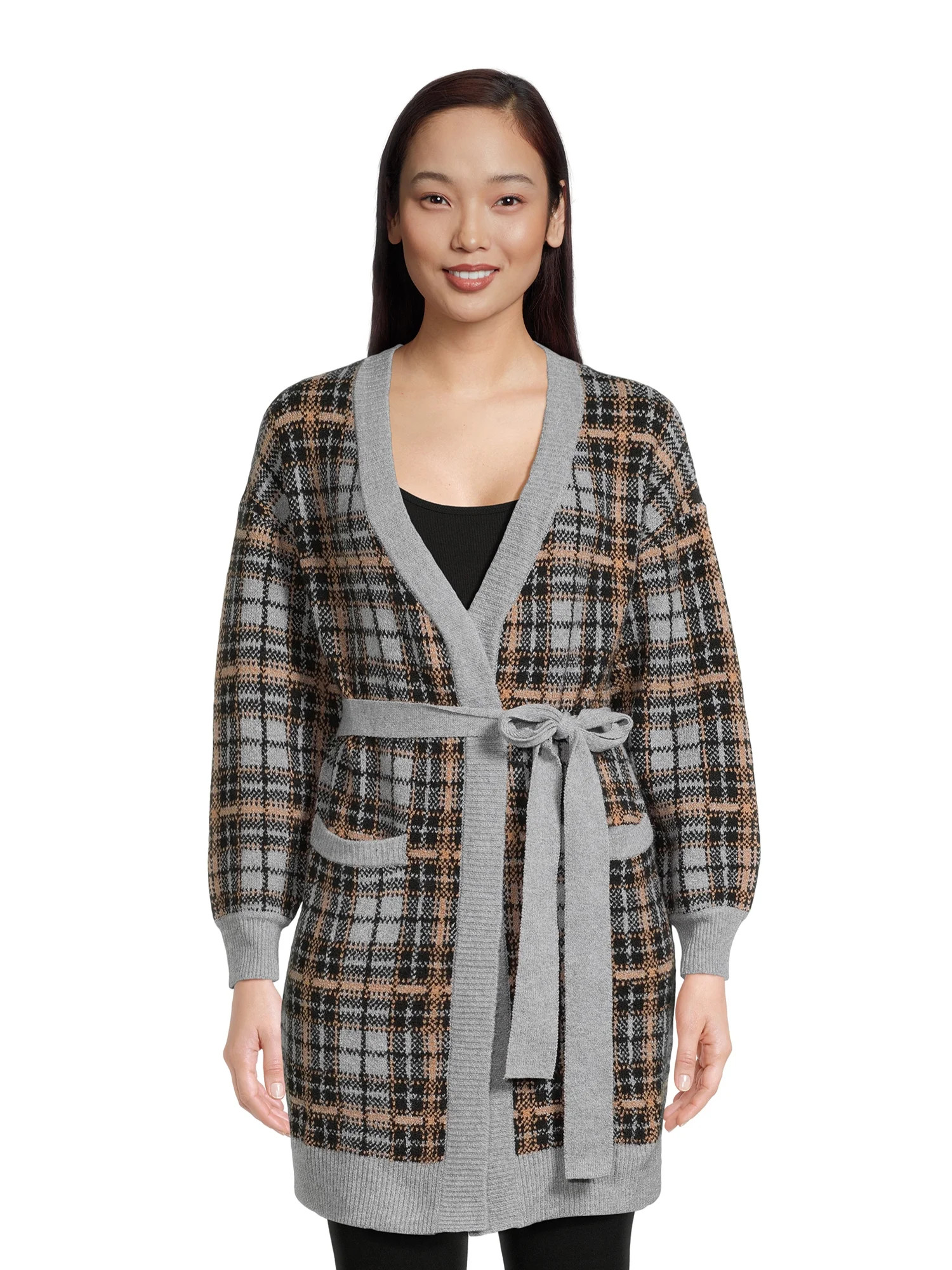 Time and Tru Women's Knit Coatigan with Belt, Sizes XS-XXXL | Walmart (US)