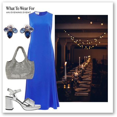 An Evening event 

AD | Hobbs London, evening dress, occasion wear, silver heels, crystal embellished bag, gem earrings, party wear, wedding guest 

#LTKstyletip #LTKSeasonal #LTKwedding