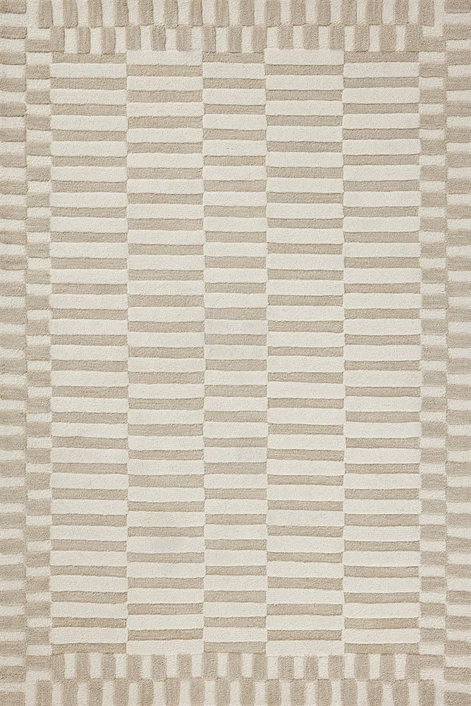 Loloi Chris Loves Julia Bradley Collection BRL-02 Ivory/Beige 5'-0" x 7'-6" Area Rug | Amazon (US)