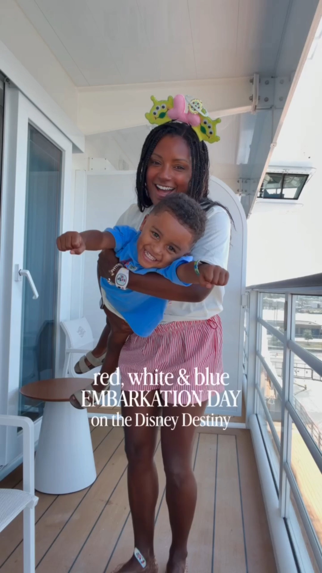 Red, white & blue embarkation day on the Disney Destiny! Use code SHAKIRA20 on ears at giddy up and grow

#LTKTravel #LTKKids #LTKootd