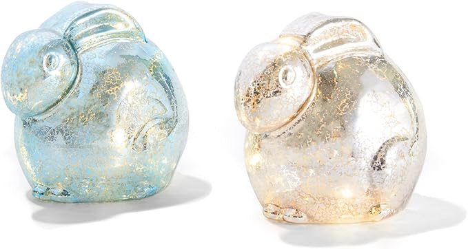 LampLust Easter Decorations Shelf Decor Spring Decorations for Home, Set of 2 Easter Bunny, 5 Inc... | Amazon (US)