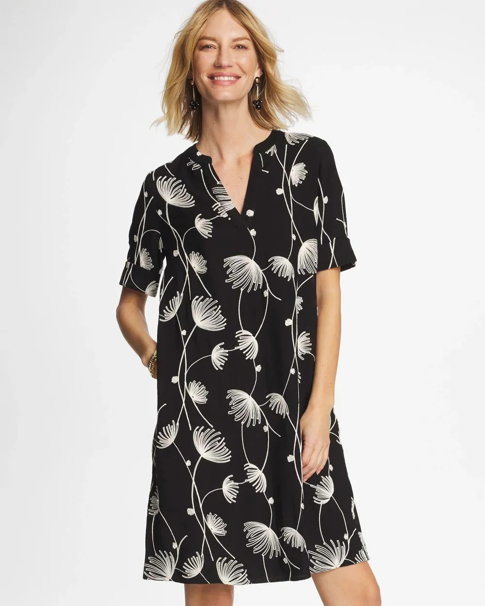 Embroidered Ginkgo Bonnie Dress | Chico's