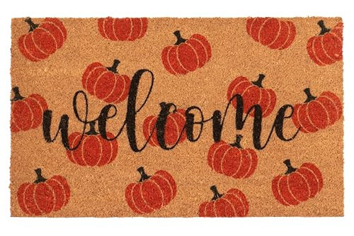 Woiqeuwr Fall Welcome Door Mat Pumpkin Doormats Coir Mats Non Slip Front Door Rugs for Thanksgiving Decorative Entrance Porch Outdoors Decor 17.7 x 29.5 Inch | Amazon (US)
