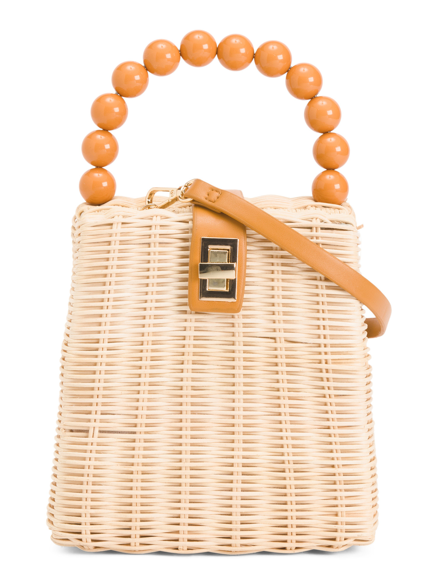 Rattan Crossbody With Beaded Handle | Handbags | Marshalls | Marshalls