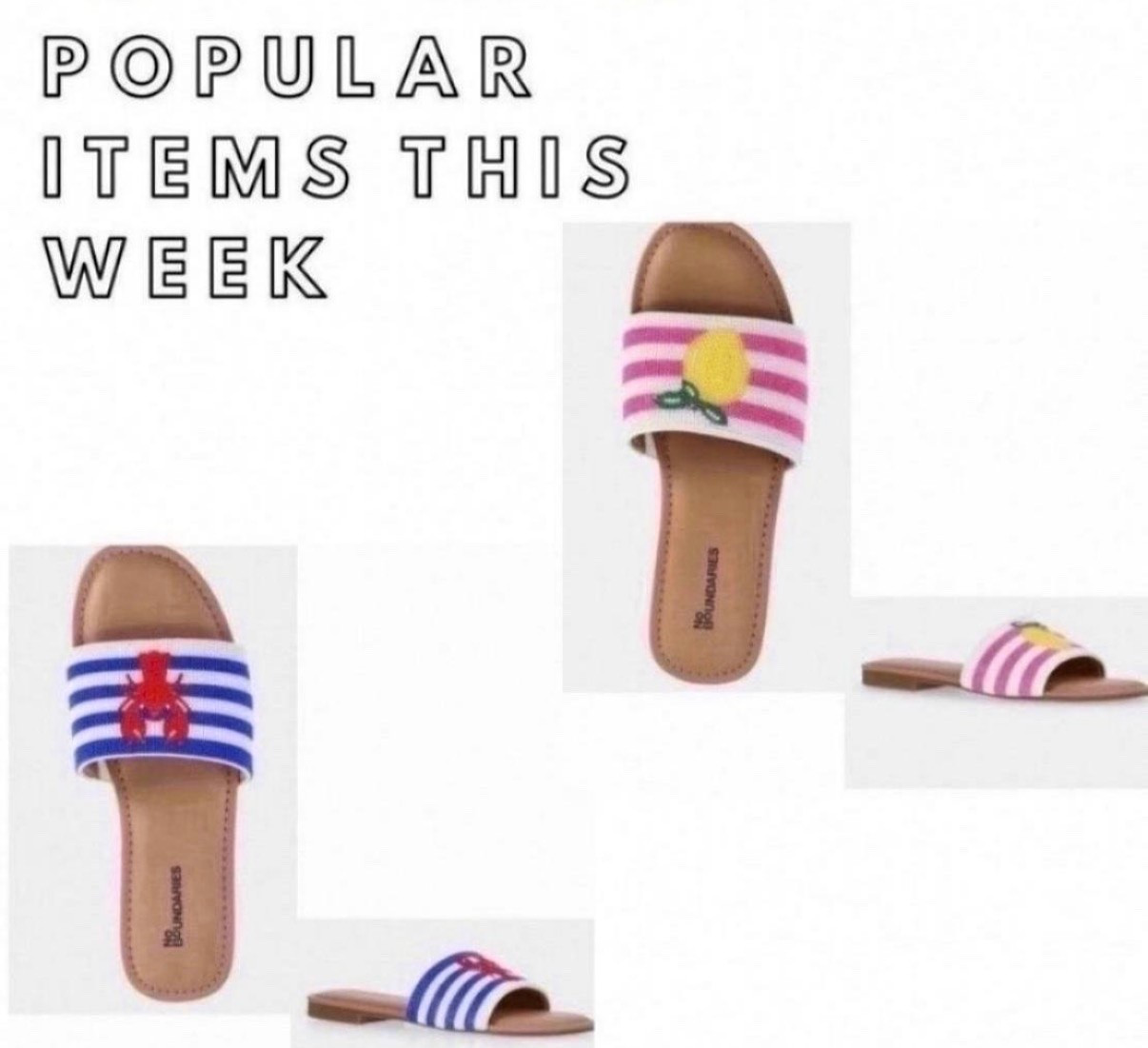 Sandals - found your summer sandals at an amazing price and with a  designer look.  I have both and I love them. 


#lobster #slides #walmart #sandals
#under25 #budgetfriendly #lemon #summeroutfit #vacationoutfit

#LTKU #LTKOver40 #LTKSeasonal