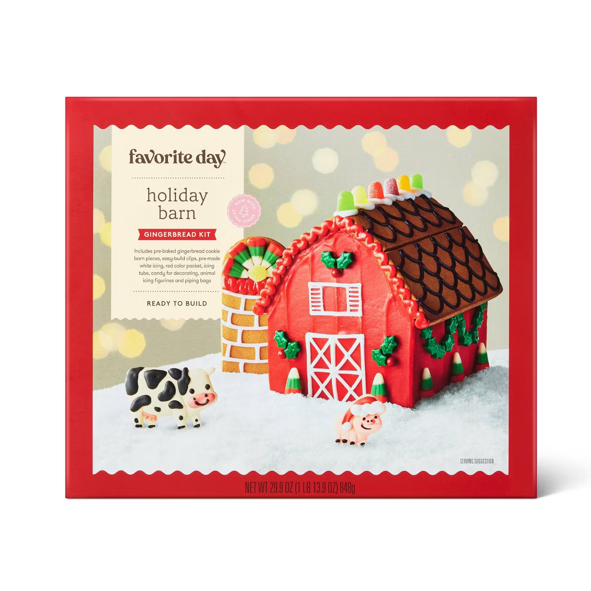 Christmas Barn Gingerbread Cookie Kit - 29.9oz - Favorite Day™ | Target