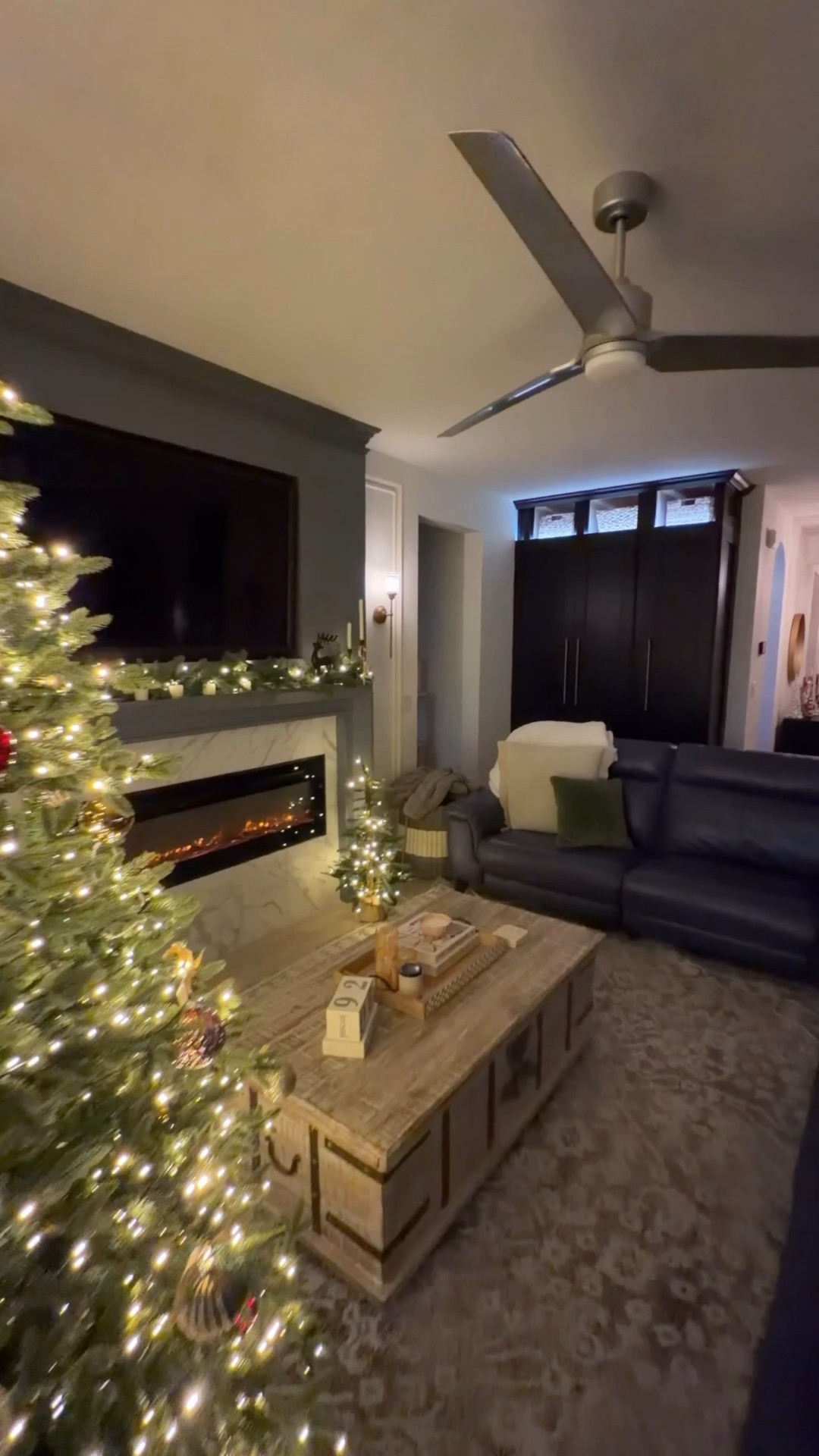 This DIY electric fireplace completely changed the feel of my living room.
Everything I used is linked here.
