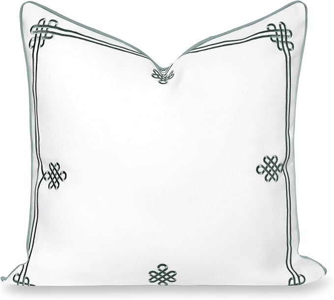 Hofdeco Premium Coastal Hampton Patio Indoor Outdoor Throw Pillow Cover Only, 22"x22" Water Repel... | Amazon (US)