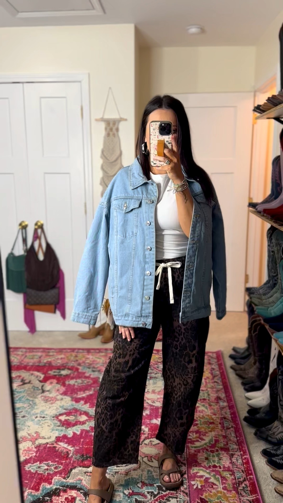 Cute spring outfit from Amazon - denim oversized jacket in medium - pants in small 

#LTKmomlife #LTKgrwm #LTKootd