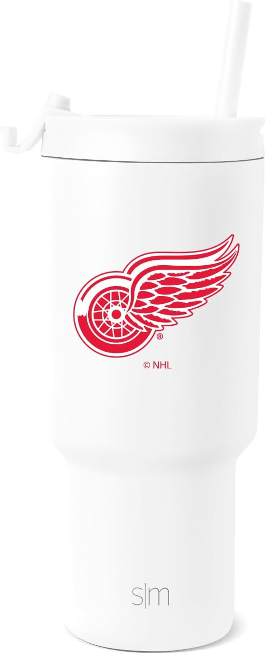 Simple Modern Officially Licensed NHL Detroit Red Wings 30 oz Tumbler with Flip Lid and Straws | ... | Amazon (US)