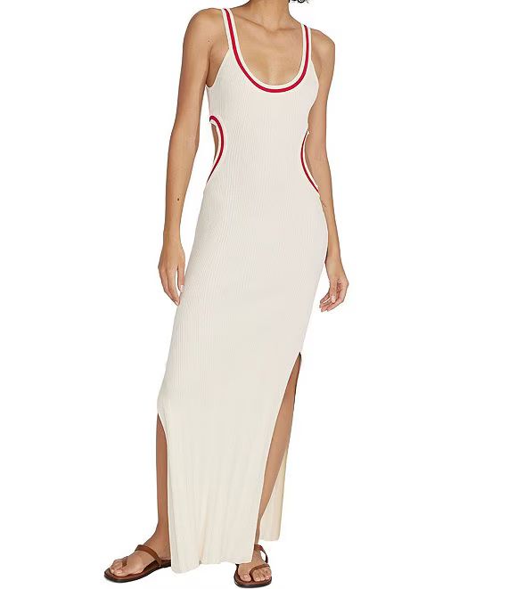 SOLID & STRIPED The Lola Ribbed Knit Cut-Out Scoop Neck Swim Cover-Up Dress | Dillard's | Dillard's