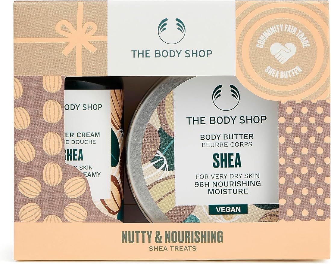 The Body Shop Nutty & Nourishing Shea Treats Body Care Holiday Gift Set, Vegan, 2-Piece Set | Amazon (CA)