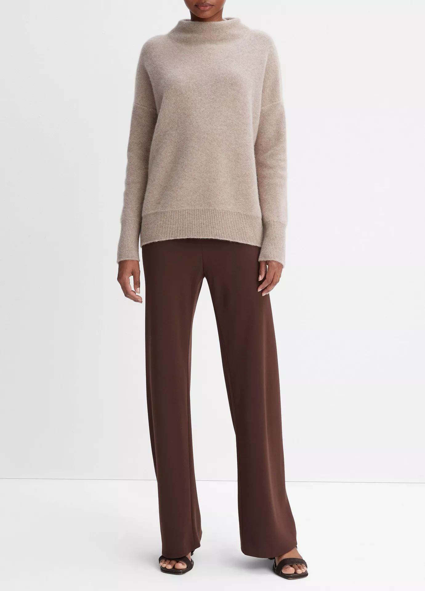 Plush Cashmere Funnel Neck Sweater | Vince LLC