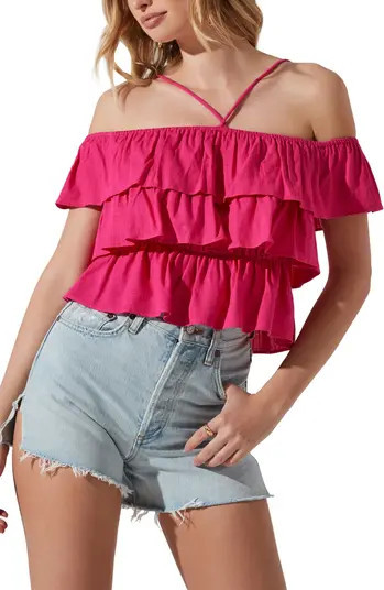 ASTR the Label Off the Shoulder Ruffle Top | Nordstrom | Nordstrom