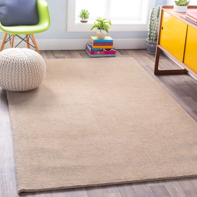 Surya Mystique 2 X 8 (ft) Wool Ivory Indoor Solid Runner Rug | Lowe's