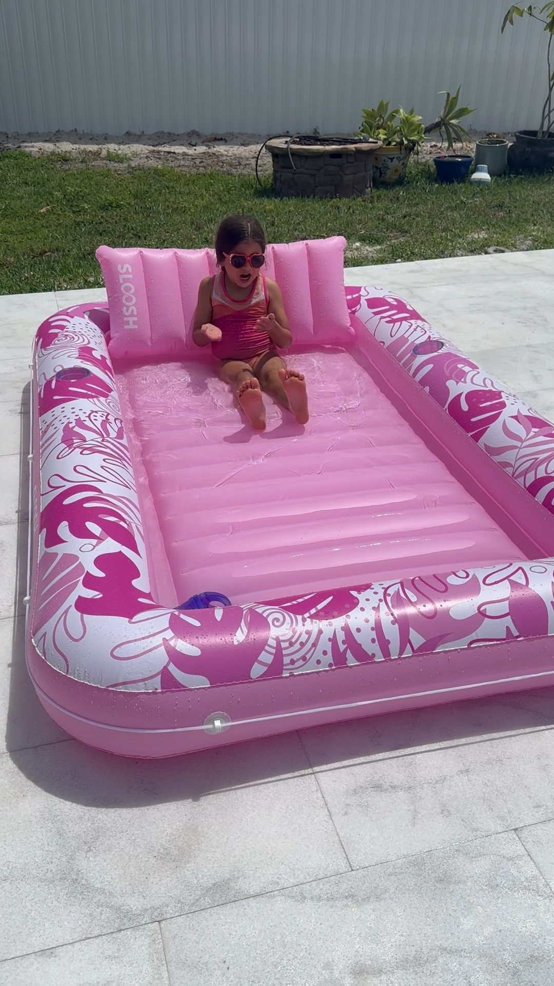 SLOOSH Inflatable Tanning Pool Lounger Float, 85&quot; x 57&quot; Extra Large Pool Floats Adult with Pillow, 4 in 1 Suntan Tub Raft Floatie,Sunbathing Bed Lounge for Water Blow Up Ball Pit, XL-Blushing Pink summer essentials 

#LTKFindsUnder100 #LTKSwim #LTKParties