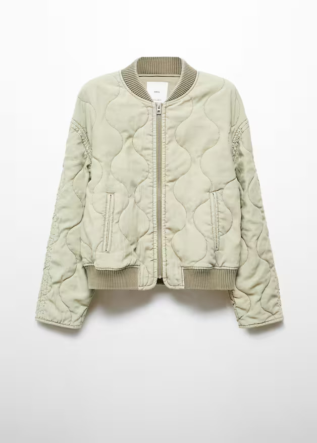 Quilted bomber jacket -  Women | Mango USA | MANGO (US)