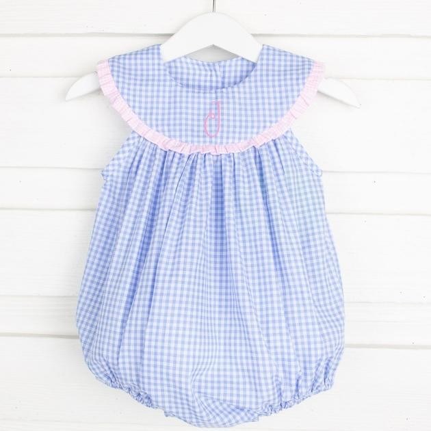 Pacific Blue Lindsey Bubble Gingham | Classic Whimsy