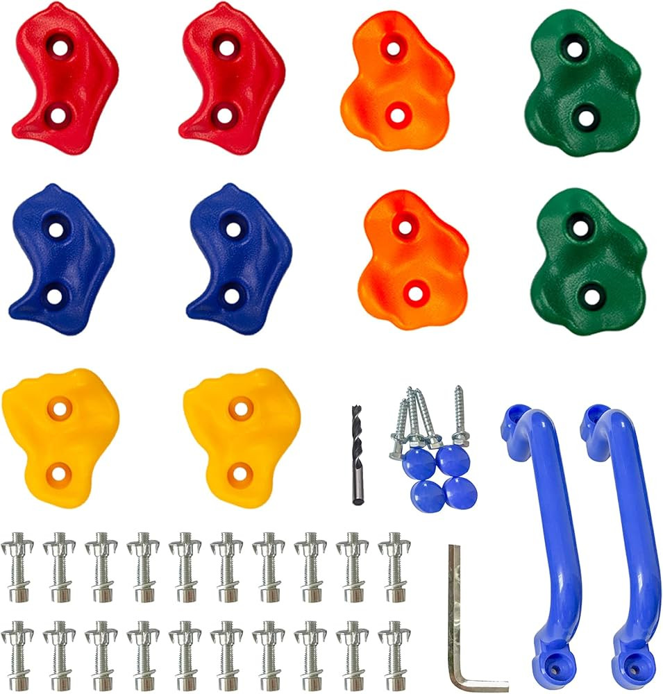 Amazon.com: KINSPORY 20pc Rock Wall Climbing Holds Kids & Prise Escalade Enfant, Colourful Pig No... | Amazon (US)