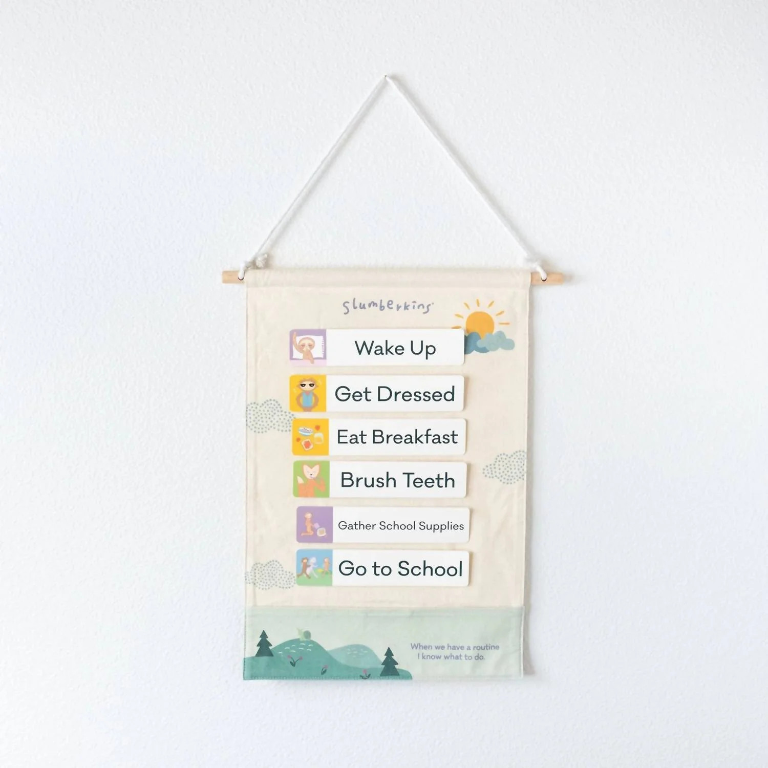 Kid's Routines Visual Schedule In Pattern | Shop Simon