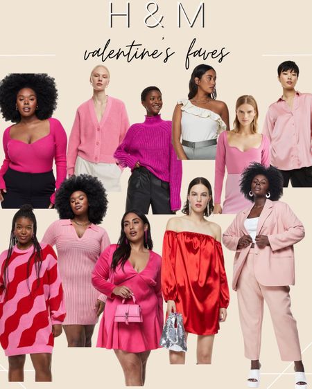 H&M - H&M Valentine’s Day - H&M sweaters - Valentines Day - Date night - red dress - pink dress - pink blazer - pink pants - spring style 

#LTKunder100 #LTKstyletip #LTKSeasonal