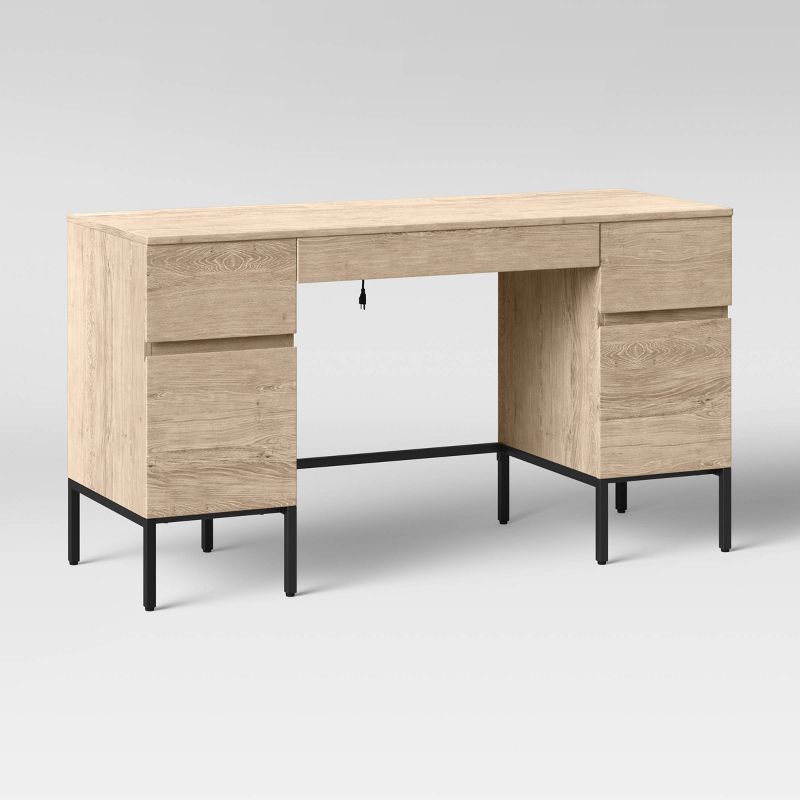 Loring Executive Desk with Drawers Vintage Oak - Project 62™ | Target
