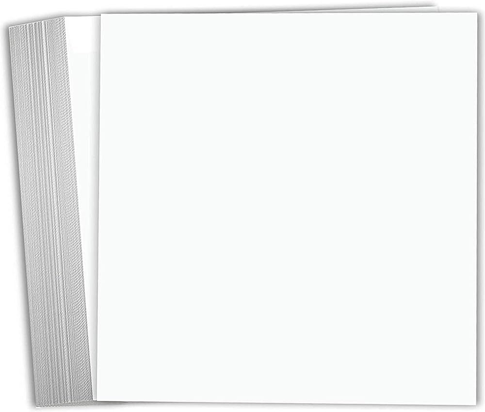 Hamilco White Cardstock Scrapbook Paper 12x12 Heavy Weight 100 lb Cover Card stock – 25 Pack | Amazon (US)