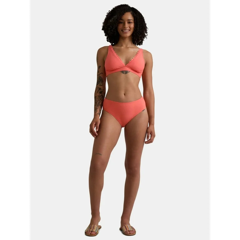 Time and Tru Women's and Women’s Plus Mid-Rise Bikini Bottoms, Sizes S-3X | Walmart (US)