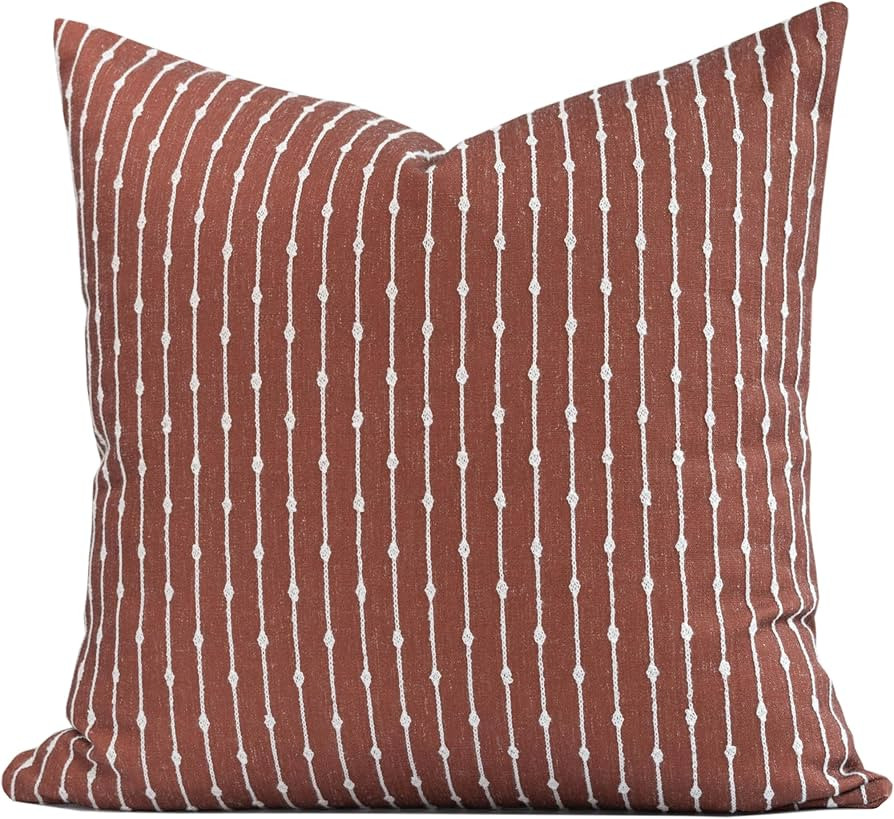 Crumbs Home Modern Farmhouse Fall Linen Indoor Outdoor Throw Pillow Cover Only, 20"x20" Water Rep... | Amazon (US)