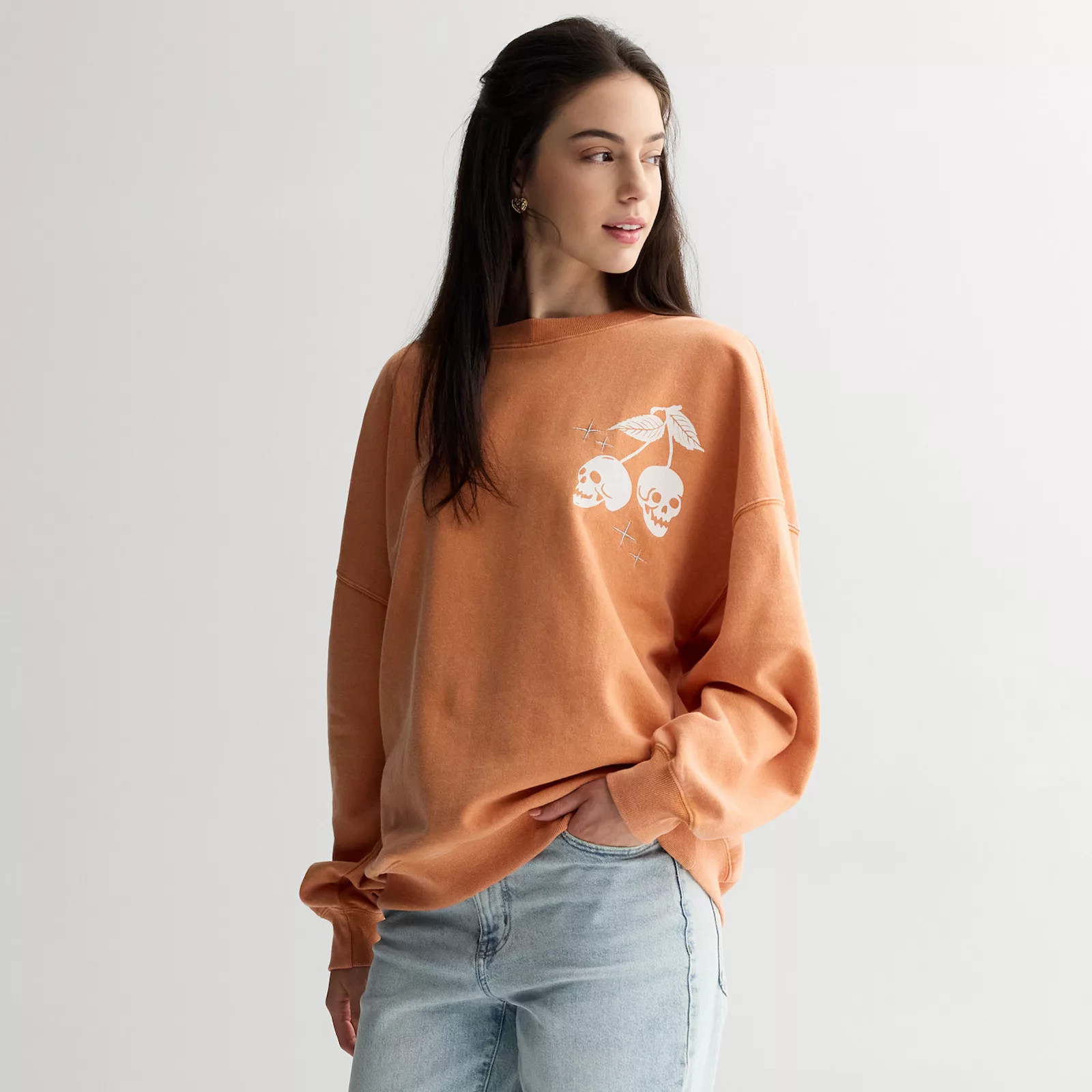 Juniors' Halloween Graphic Oversized Pullover | Kohl's