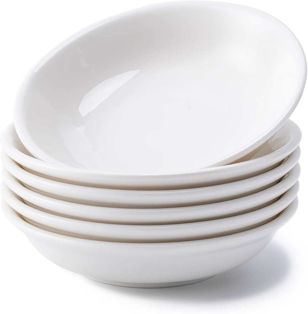 6 Pack Dip Bowls, 3 OZ Ceramic Soy Sauce Dish, White Dipping Sauce Bowls Small Dishes Serving for... | Amazon (US)