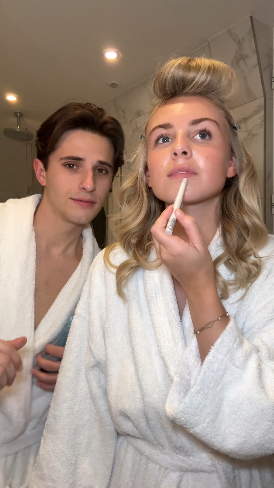 getting ready together: his & hers 🤍✨ 

#LTKgrwm #LTKmens #LTKbeauty