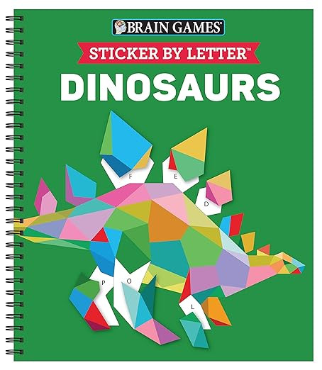 Brain Games - Sticker by Letter: Dinosaurs (Sticker Puzzles - Kids Activity Book) | Amazon (US)